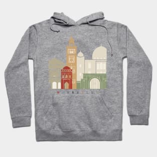 Marrakesh skyline poster Hoodie